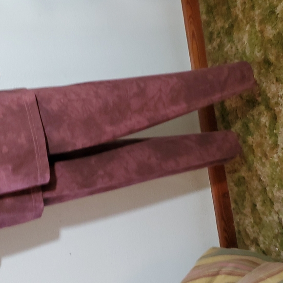 COPA CABANA Mauve Floral Tie Dye Outfit. Fringe Top and Pants. Sz M. VGUC - Picture 6 of 17